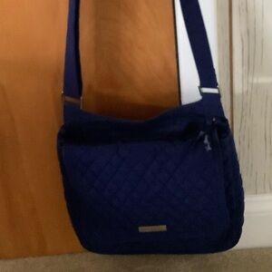 Quilted Navy Crossbody Bag with Adjustable Strap - Women's Crossbody
